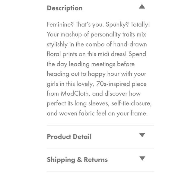 NWT ModCloth Unique Persona Midi Dress Long Sleeve Yellow Floral Dragonfly 4 - Picture 13 of 14